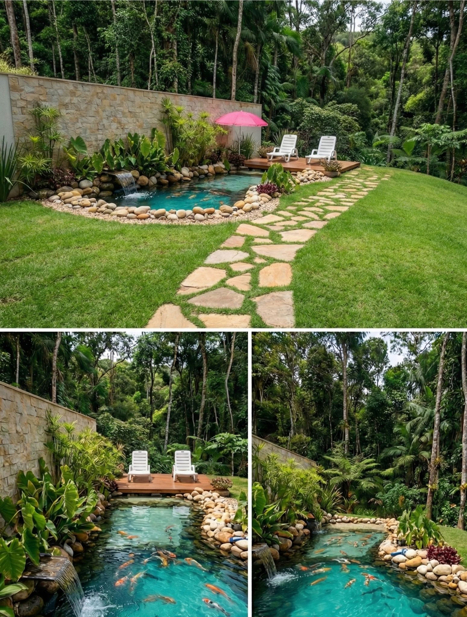 Piscina Natural com paisagismo integrado